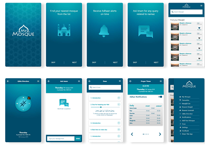 My Mosque | App to locate mosques in your vicinity ios app design islamic app design mobile application design mosques app design muslim app