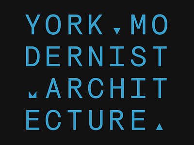 York Modernist Architecture architecture logotype modernism modernist word mark york