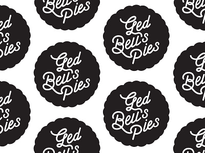 Ged Bells Pies logo logotpe pie pies word mark