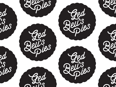 Ged Bells Pies logo logotpe pie pies word mark