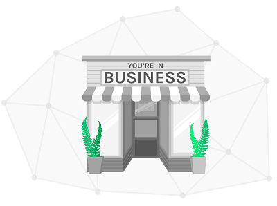 You're In Business branding fern illustration illustrator vector
