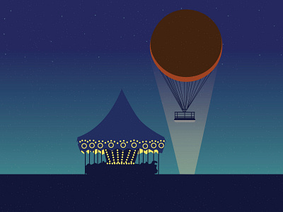 Irvine carousel hot air balloon illustration illustrator irvine vector