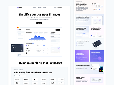 Novel Financial Landing Page