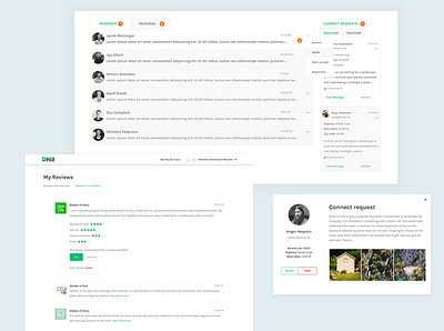 Rhiz Inbox Components inbox messaging reviews ui design