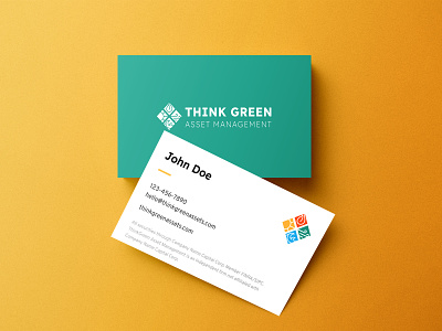 ThinkGreen Asset Management Business Card business cards eco green energy renewable energy simple business cards sustainable energy