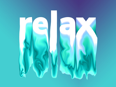 Relax graphic design liquify text effect
