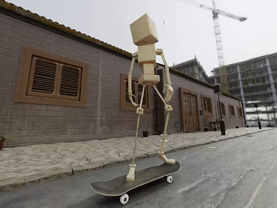 Kickflip 3d 3d animation animation cg character skateboard street