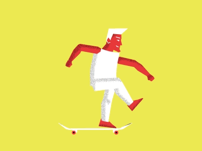 Skate guy character jump skate skater sport