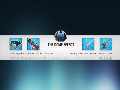 Footer for TheGameEffect footer games icon logo