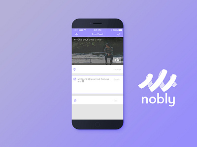 Nobly Post Deed app form icon input mobile social