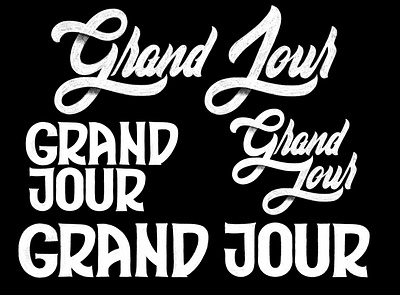 Grand Jour artist design drawings graphic hand lettering illustration ink lettering logo pencil typography words