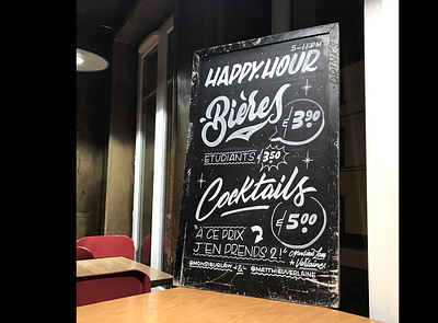 HAPPY HOUR SIGN artist design drawings graphic hand lettering illustration ink lettering pencil typography words