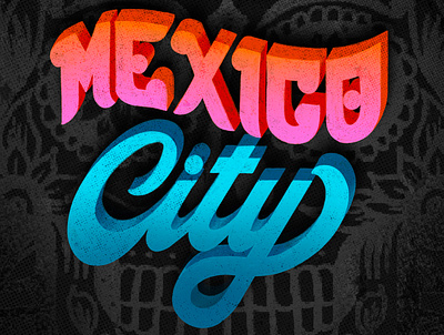 MEXICO CITY artist design drawings graphic hand lettering illustration ink lettering pencil typography words