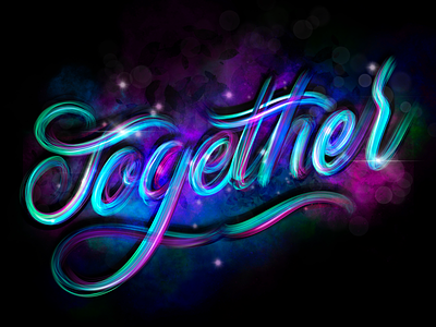 Together artist design drawings graphic hand lettering illustration ink lettering pencil procreate typography words