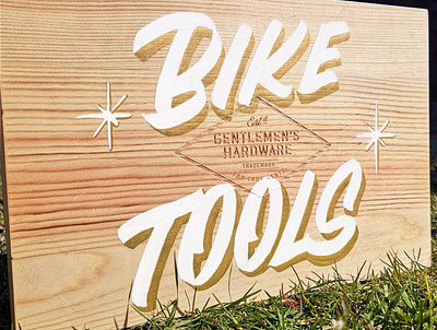 Bike Tools casual casual lettering customlettering font handlettering handmadefont illustration lettering paint texture textures type typography