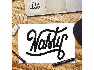 Nasty artoftype customlettering customtype font handlettering handmadefont lettering posca texture textured textures type typography