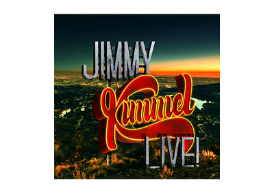 Jimmy Kimmel Live 3d artoftype customlettering customtype font handlettering handmadefont jimmy kimmel lettering texture textured textures type typography