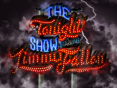 The Tonight Show Starring Jimmy Fallon artoftype colours customlettering customtype font handlettering handmadefont lettering posca texture textured textures type typography