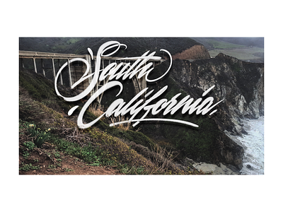SOUTH CALIFORNIA font handlettering handmadefont lettering road trip road trip usa south california type typography usa