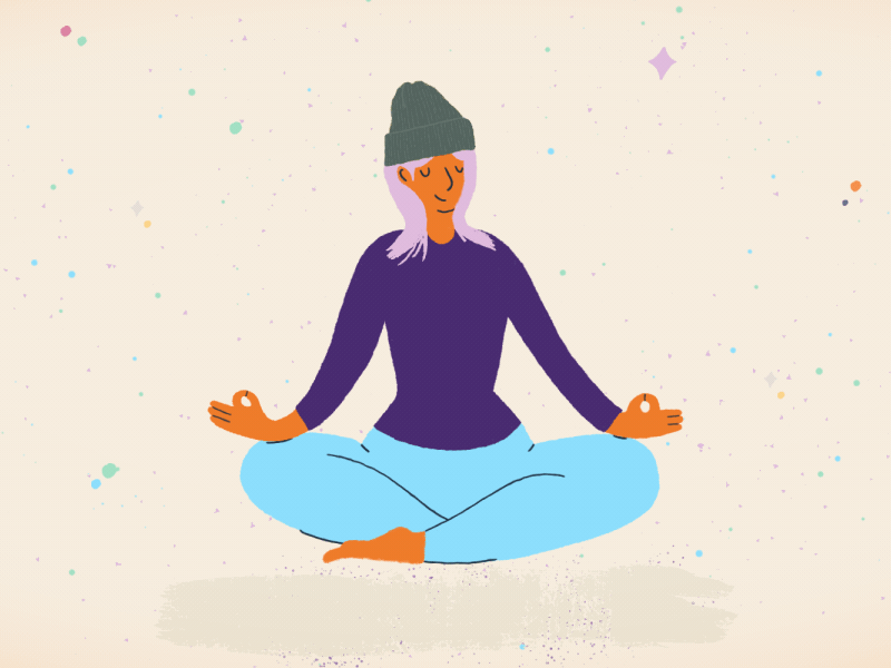 Creative Spark animation character creativity gif headspace illustration meditation spark wellness