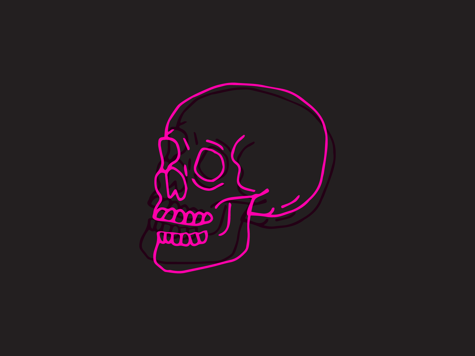 Skull Sign animation gif hand drawn neon sign sign skull