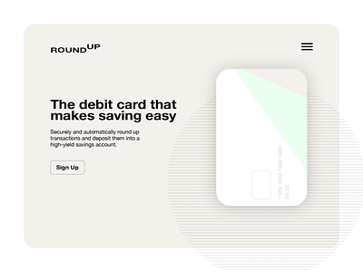 Debit Card App Concept Landing Page bank card banking finance finance app finances financial fintech fintech branding landing design landing page design landingpage ui