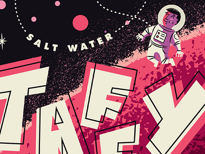 Space Taffy illustration packaging retro salt water taffy space