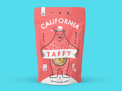 California Taffy bear california packaging poppy salt water taffy taffy