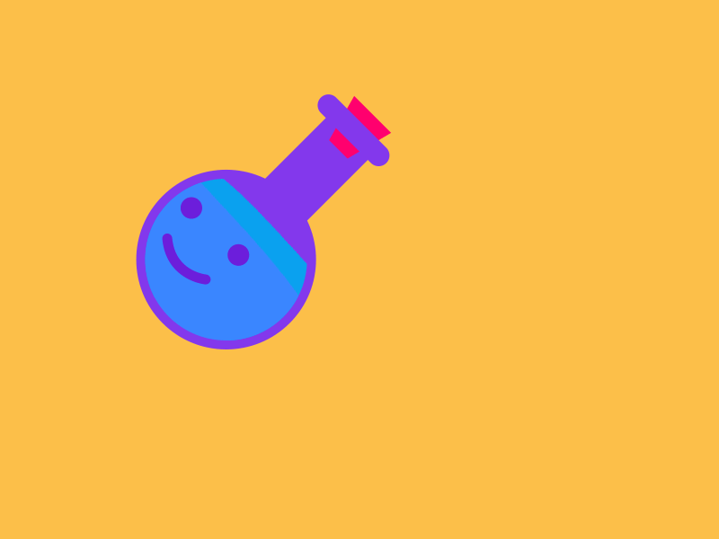 flask 2d animation animation motion motiongraphics