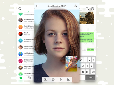 ICQ iOS App Redesign Concept app chat concept design icons interaction ios iphone mobile ui ux video