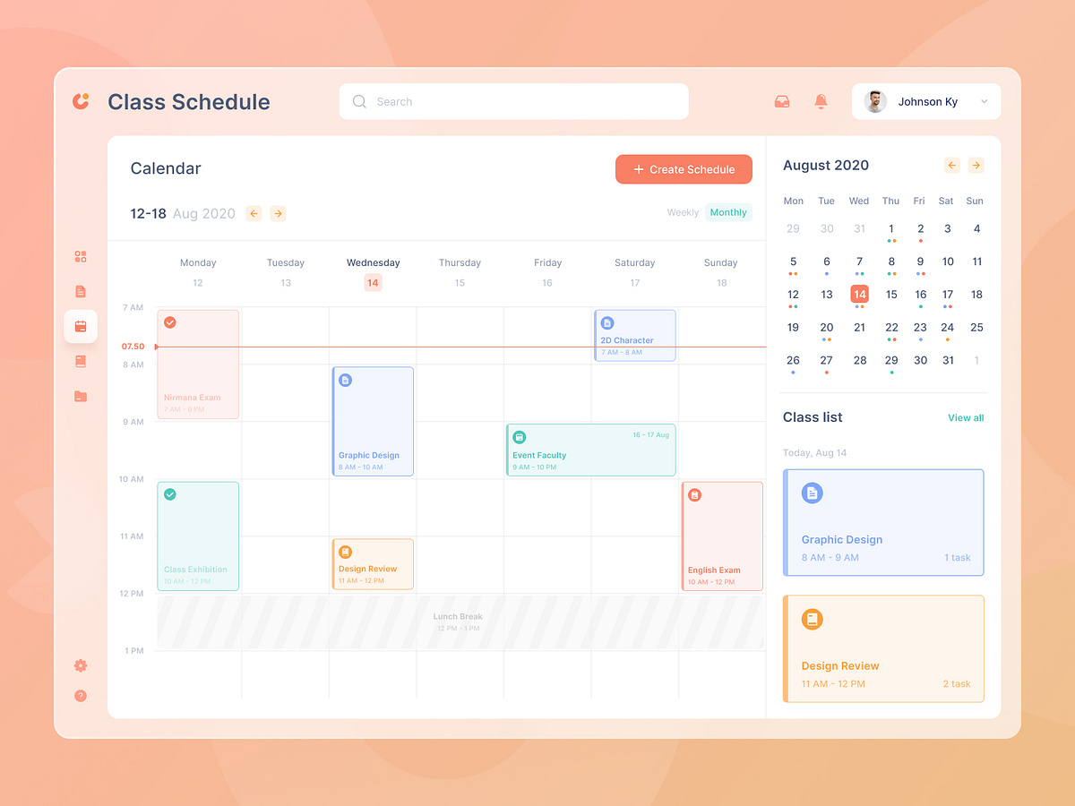 Exploration Web App | Schedule Screen by Yafi Asyam for Omnicreativora ...