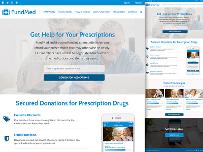 FundMed Website Mockup design medical mock up photoshop ui user interface ux website