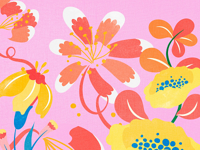 Beautiful Batik Flower Design Elements & Backgrounds