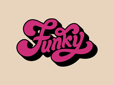 Funky Word | Typography Font Design pop art 70s groovy funky design handlettering lettering illustrator png vintage style retro style style font vintage retro colorful psd freebie graphic design design vector