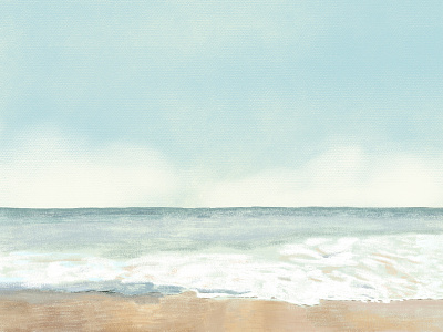 Beach Illustration | Color Pencil Art