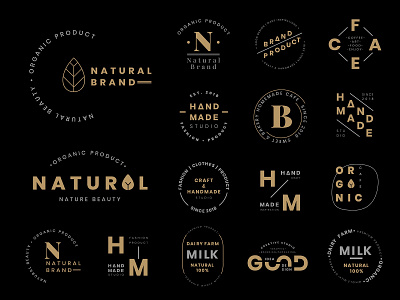 Gold & Elegant Brand Logo Set
