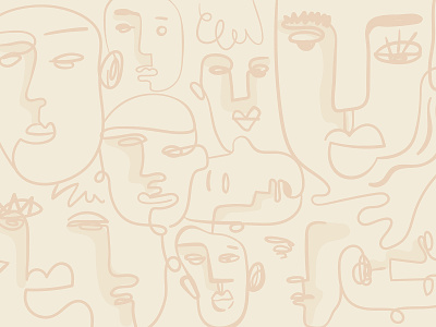 Elegant Line Art | Abstract Face Background