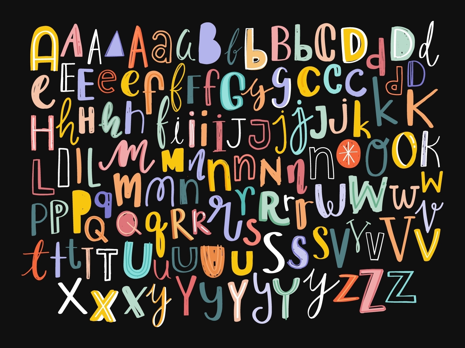 Alphabet Letters | Unique Fonts by rawpixel.com for rawpixel on Dribbble