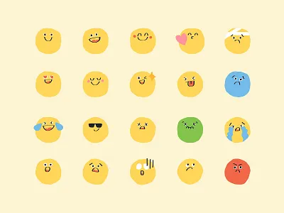 Cute Emoticon Sticker Kit | Doodle Vector Set background design element doodle emoji emoticon expression freebie graphic graphic design happy illustration illustrator kit psd sad set smile smiley sticker vector