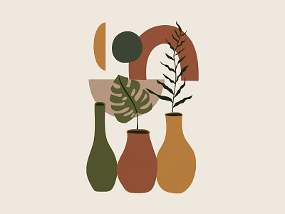 Modern Plant & Vase | Aesthetic Art Print