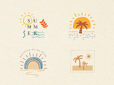 Summer Badge Set | PNG, PSD & Vector