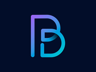 Creative Gradient Neon Letter B | Unique Logo