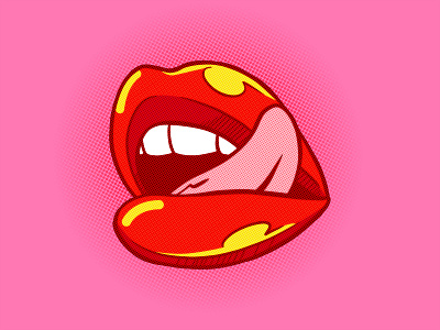 Delicious Pop Art Lips | Cool Retro Sticker