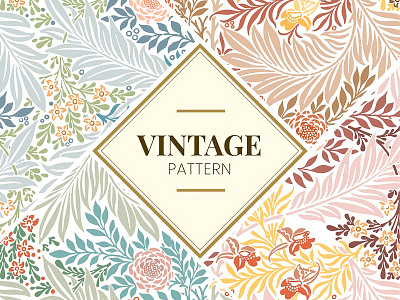 Free: Floral pattern design inspired by William Morris's works