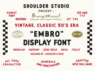 Embro font adventure badges branding design font font design fontype illustration lettering logo type typography vector