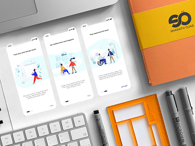 Onboarding Screen - Mobile UI Concept app design ios ios app mobile app mobile app design mobile application mobile ui onboarding screen onboarding screens onboarding ui sharath rajagopalan ui ui design ui ux design uidesign uiux ux