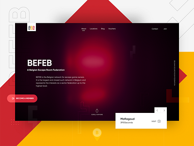 Web UI Presentation for BEFEB (Belgian Escape Room Federation)