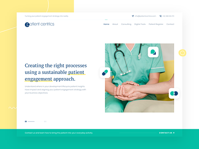 Patient Centrics branding clean creative design flat icon typography ui web website