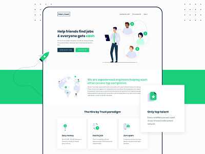 Innovative Hiring Portal app branding clean creative design illustration minimal ux vector website