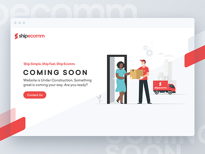 ShipEcomm branding clean creative design flat graphic design illustration ui ux website
